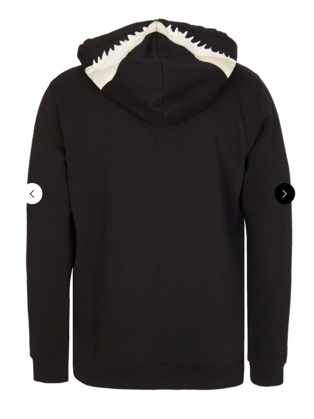 Givenchy Black Hooded Top with White Logo Tag - Picture 3 of 8